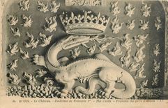 CPA Blois Le Chateau Embleme de Francois 1er 