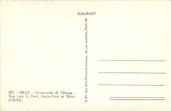 CPA Oran Promenade de l'Etang Vue vers le Port Santa Cruz et Mers el Kebir 