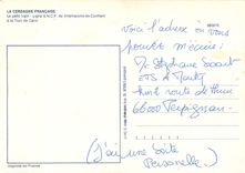 CPM La Cerdagne Francaise Le Petit Train Ligne SNCF de Villefranche de Conflent a la Tour de Carol 