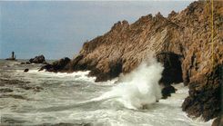 CPM Tempete au pied des falaises de la pointe du Raz 