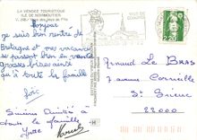 CPM Ile de Noirmoutier Vues des pays de l'lle Ane Mule Barbatre La Gueriniere L'Epine Herbaudiere