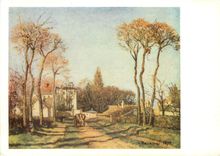 CPM Pissarro Entree de village 