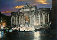 CPM Roma La Fontaine de Trevi Nocturne 