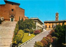 CPM Roma Le Capitole et Eglise de Sainte Marie en Aracoeli 
