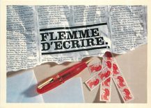 CPA Flemme d'ecrire