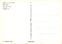 CPM Paris Tour Eiffel Les Jets d'eau 