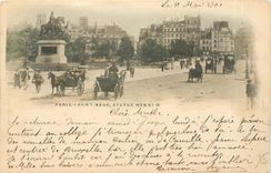CPA Paris Pont Neuf Statue Henri IV 