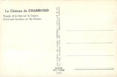 CPM Le Chateau de Chambord Facade et Jardins sur le Cosson 