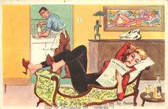 CPA Je suis pour l'affranchissement de la femme 