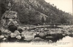 CPA Gargilesse the Hollow one with the black bridge