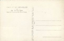 CPM La Tour Eiffel vue de l'avenue de New-York