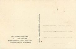 CPM Toulouse Carrefour rue Alsace Lorraine et boulevard de Strasbourg Cite dentaire