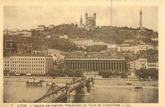 CPA Lyon - Palais de Justice Fourviere et Tour de Fourviere