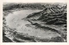 CPA Le Lac Leman. Vue panoramique