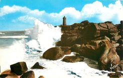 CPM Ploumanac'h-en-Perros-Guirec La Tempete a l'assaut du Phare