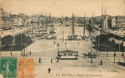 CPA Le Havre Bassin du Commerce Bateaux