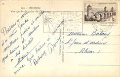 CPM Menton Vue generale prise de Garavan 