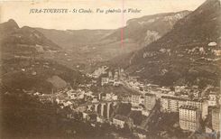 CPA Jura Touristique St Claude Vue generale et Viaduc 