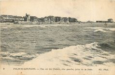 CPA Palavas les Flots Vue sur les Chalets rive gauche prise de la Jetee 