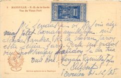 CPA Marseille ND de la Garde Vue du Vieux Port 