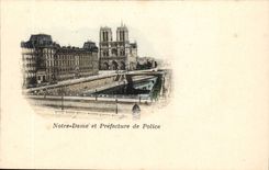 Paris - 4 - Notre Dame and Police headquarter - CPA