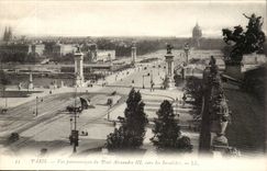 Paris -7 - Panoramic View Bridge Alexandre III towards Invalides - CPA
