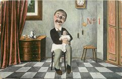 CPA Homme Enfant Bebe