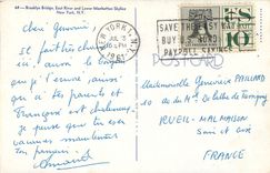 CPM Brookly Bridge East River and Lower Manhattan Skyline New Your 