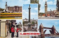 CPM London Buckingham Palace Nelson Column Big Ben Changing the Guard Tower Bridge 