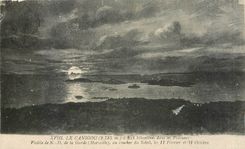 CPA Le Canigou ND de la Garde Marseille au coucher du Soleil 