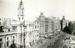 CPM Valencia Place du General Franco et Totel de Ville 