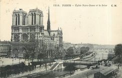 CPA Paris Eglise Notre Dame et la Seine 