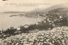 CPA Menton Vue generale prise de la Frontiere Garavan 