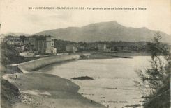 CPA Cote Basque Saint Jean de Luz Vue generale prise de Sainte Barbe et la Rhune 