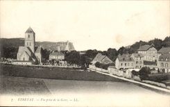 Etretat CPA Vue prise de la gare