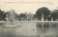 CPA PARIS Le Bassin du Jardin des Tuileries et l'Arc de Triomphe du Carroussel