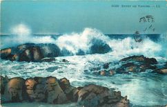 CPA EFFET DE VAGUES