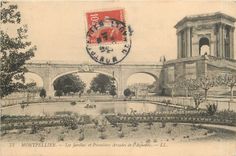 CPA MONTPELLIER Les Jardins et Premiers Arcades de l'Aqueduc