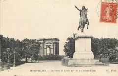 CPA MONTPELLIER La Statue de Louis XIV et le Château d'Eau