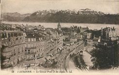 CPALAUSANNE- Le Grand Pont et les Alpes