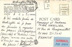 CPA LINCOLN STTUE-LINCOLN MEMORIAM