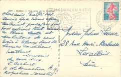 CPA Menton Vue prise de la Frontiere 