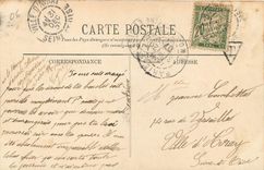 CPA Menton Vue prise entre les Rochers 