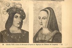CPA Charles VIII et Anne de Bretagne d'Apres un Dyptique du Chateau de Langeais 