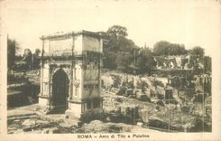 CPA ROMA- Arco di tito e Palatino