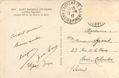 CPA SAINT SAUVEUR LES BAINS-Le Pont napoleon