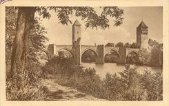 CPA CAHORsS -Le pont Vatentre et Bords du Lot