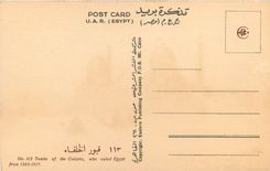 CPA Tomb of the Caliphs  who ruled egypte Chameaux