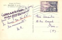 CPA belfort-Le Chateau et le Lion