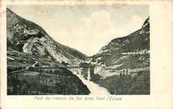 Pont du railroad close Fort the Lock - CPA